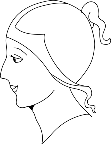 Gallic Sky Blue Gallie Headdress Coloring Page